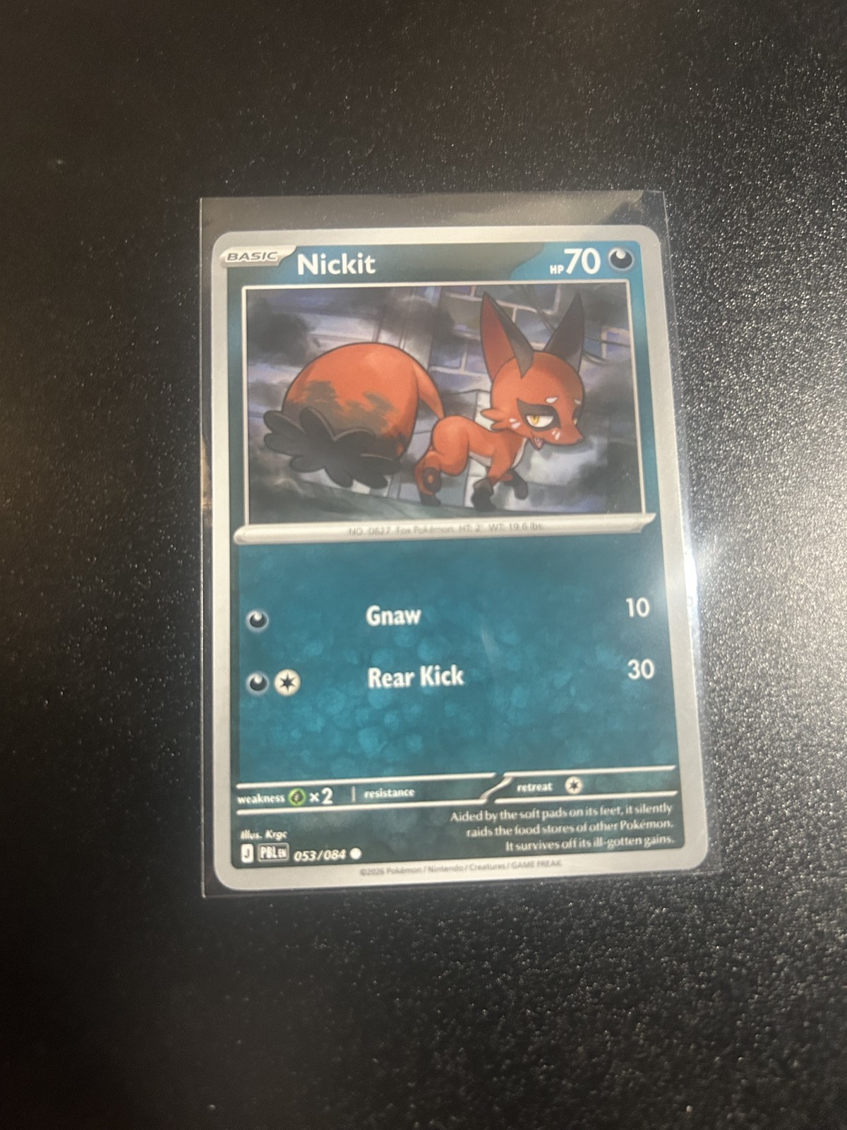 2023 POKEMON SCARLET AND VIOLET PALDEA EVOLVED #53 NICKIT HOLO /084