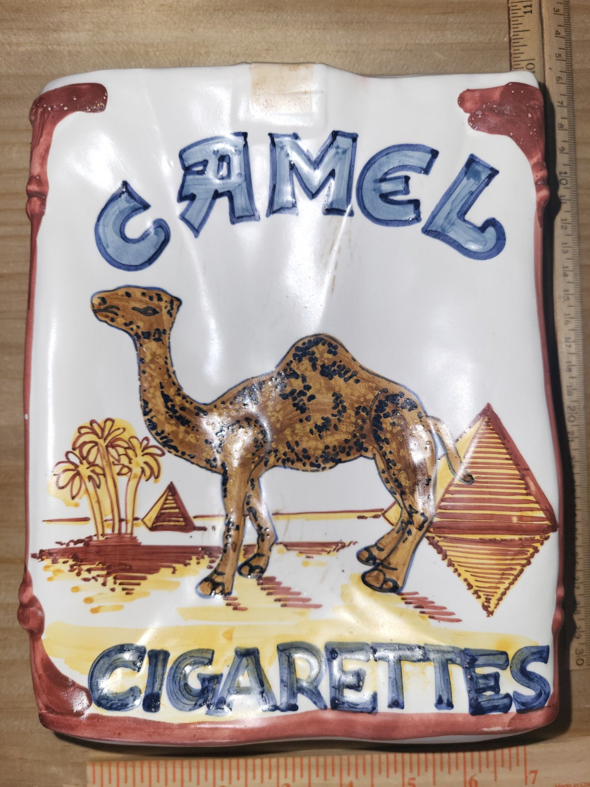Large Camel Cigarette Ashtray / Rare Size 7\