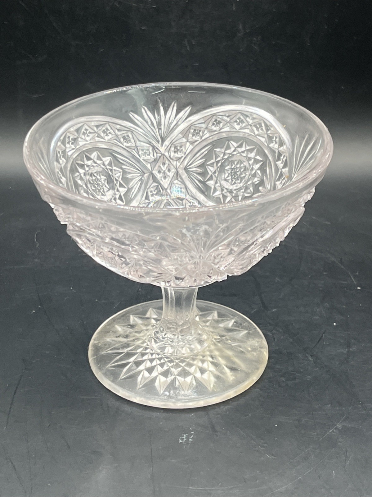 Purple Glass Compote Dessert Glass Bowl Victorian Decorative 