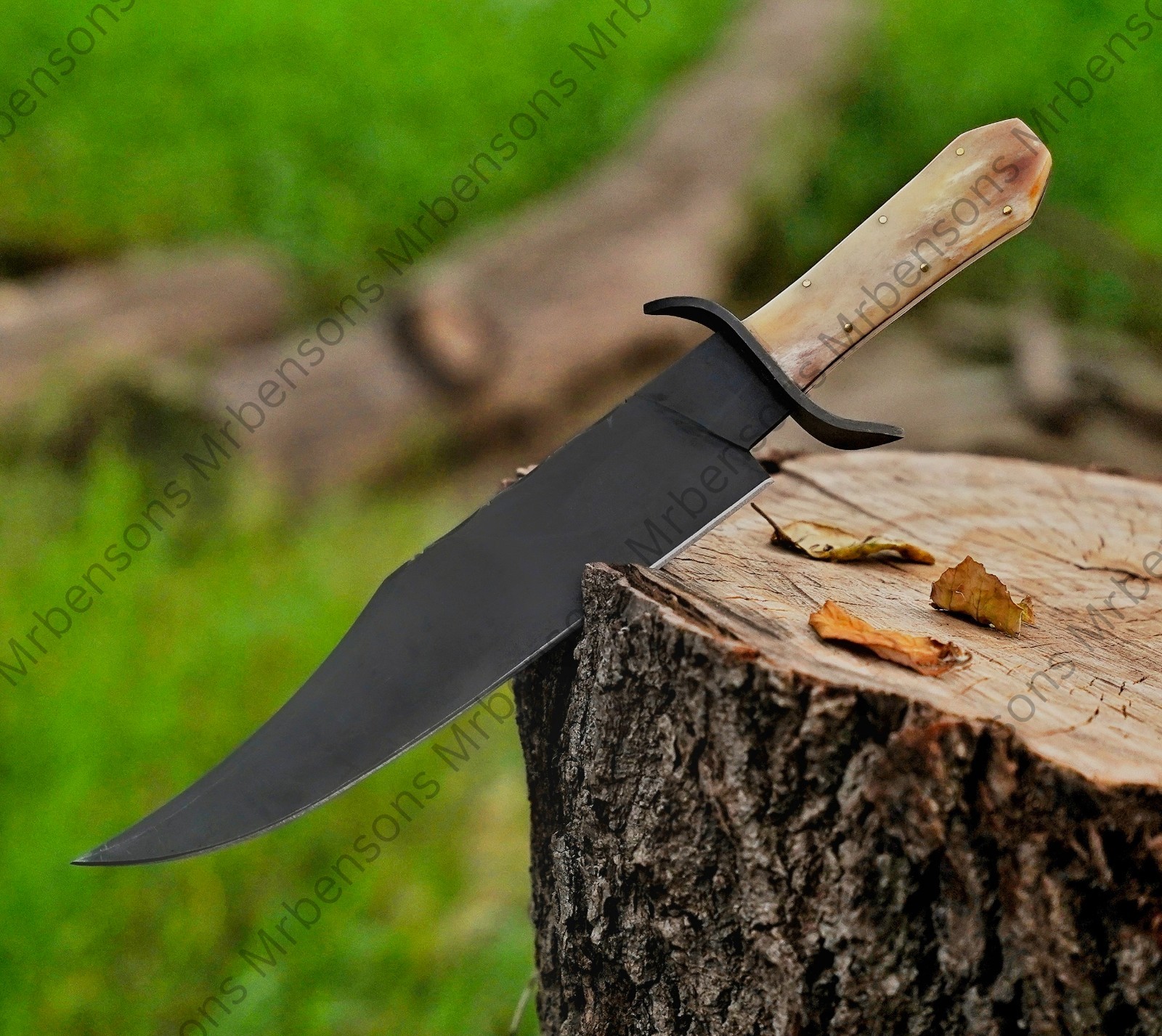 Vintage Frontier Juan Padilla Bowie Knife Handmade Bone Handle Collectible Gift.