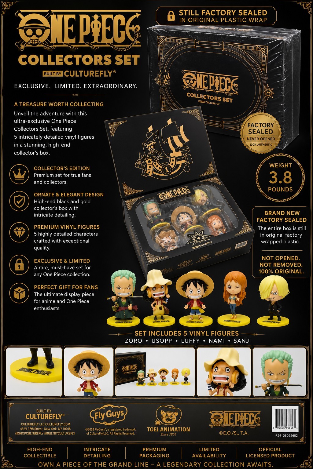 ONE PIECE  Deluxe Collector Set Culture Fly 5 Figures Factory Sealed RARE 