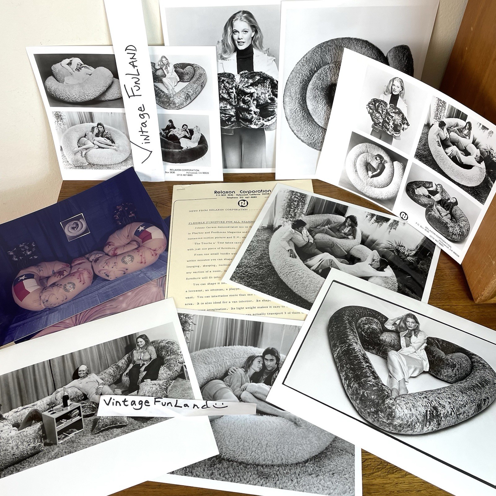 VTG The Touché a Tout 8 Photographs 70s 80s Models Furniture History Chair Couch