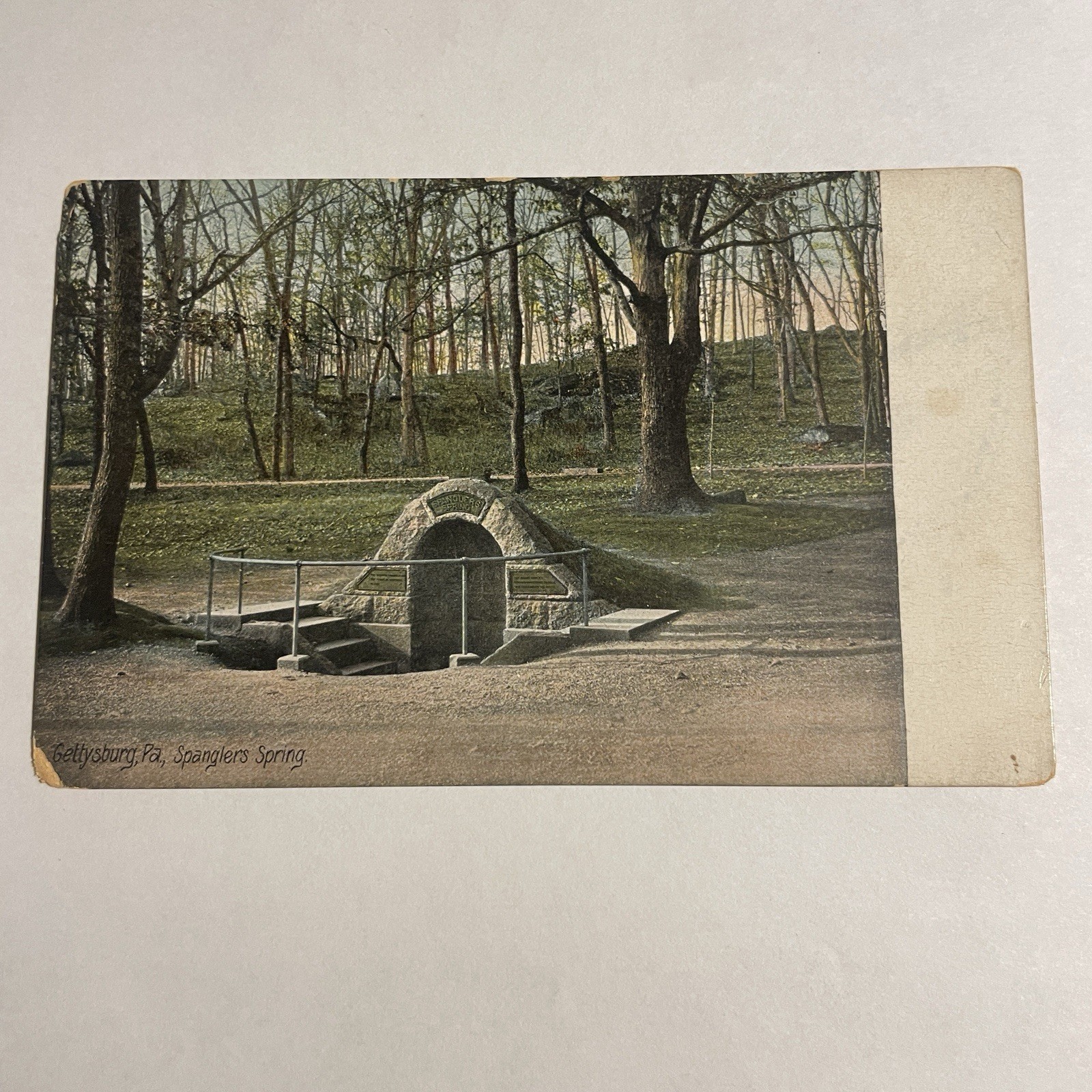Vintage Postcard, Spangler's Spring, Gettysburg Pennsylvania