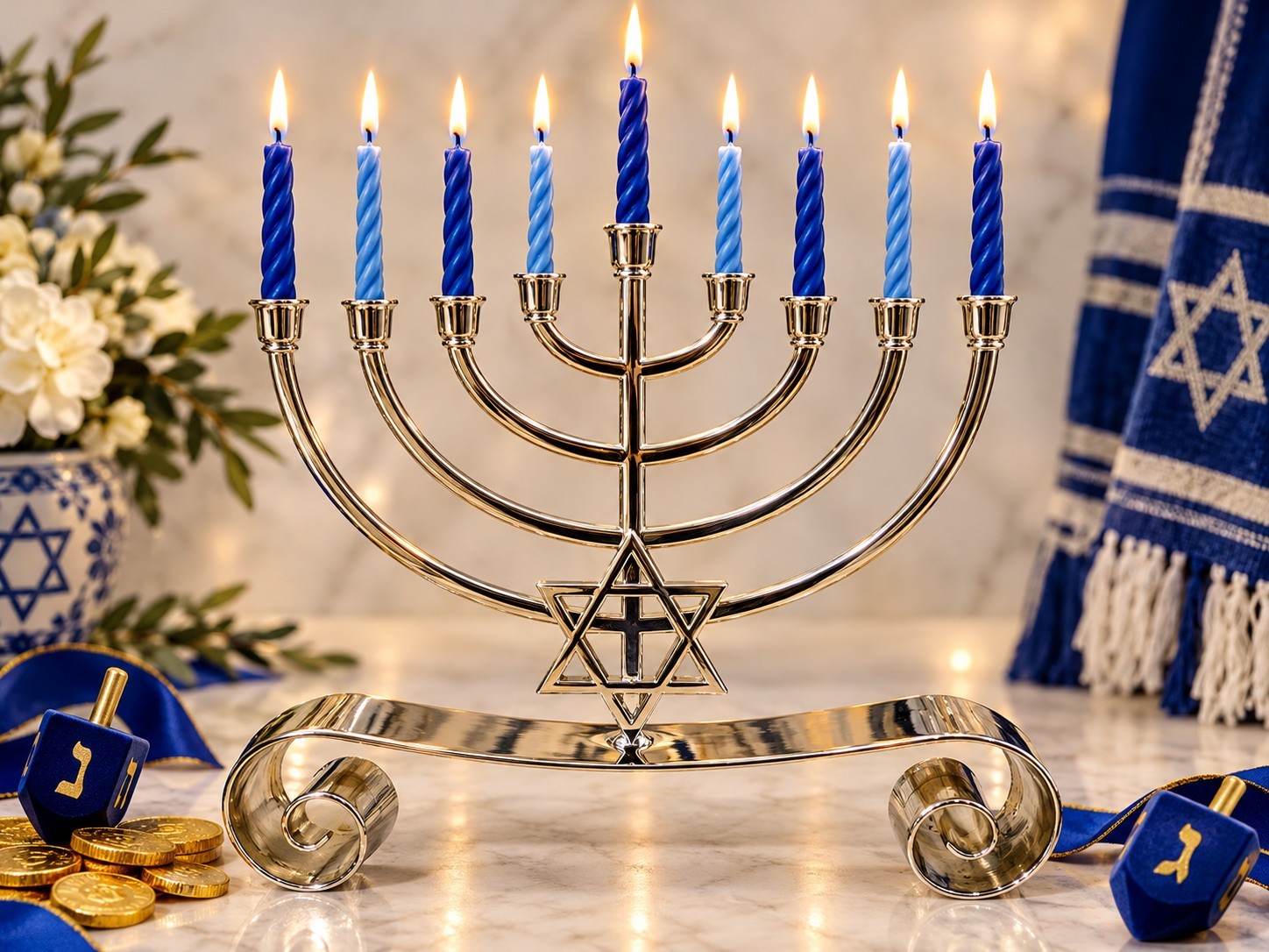 menorah 9 branch vintage