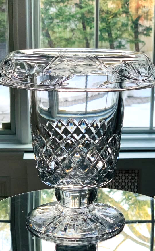 Vintage Royal Brierley (England) Turnover Pedestal Vase; Exceptional Vintage Royal Brierley (England) Turnover Pedestal Vase; Exceptional