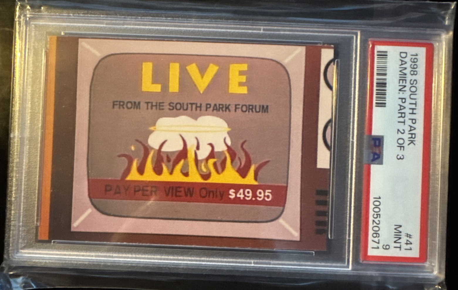 1998 Comic Images South Park Damien PSA 9 MINT #41 Part 2 Of 3 Low Pop