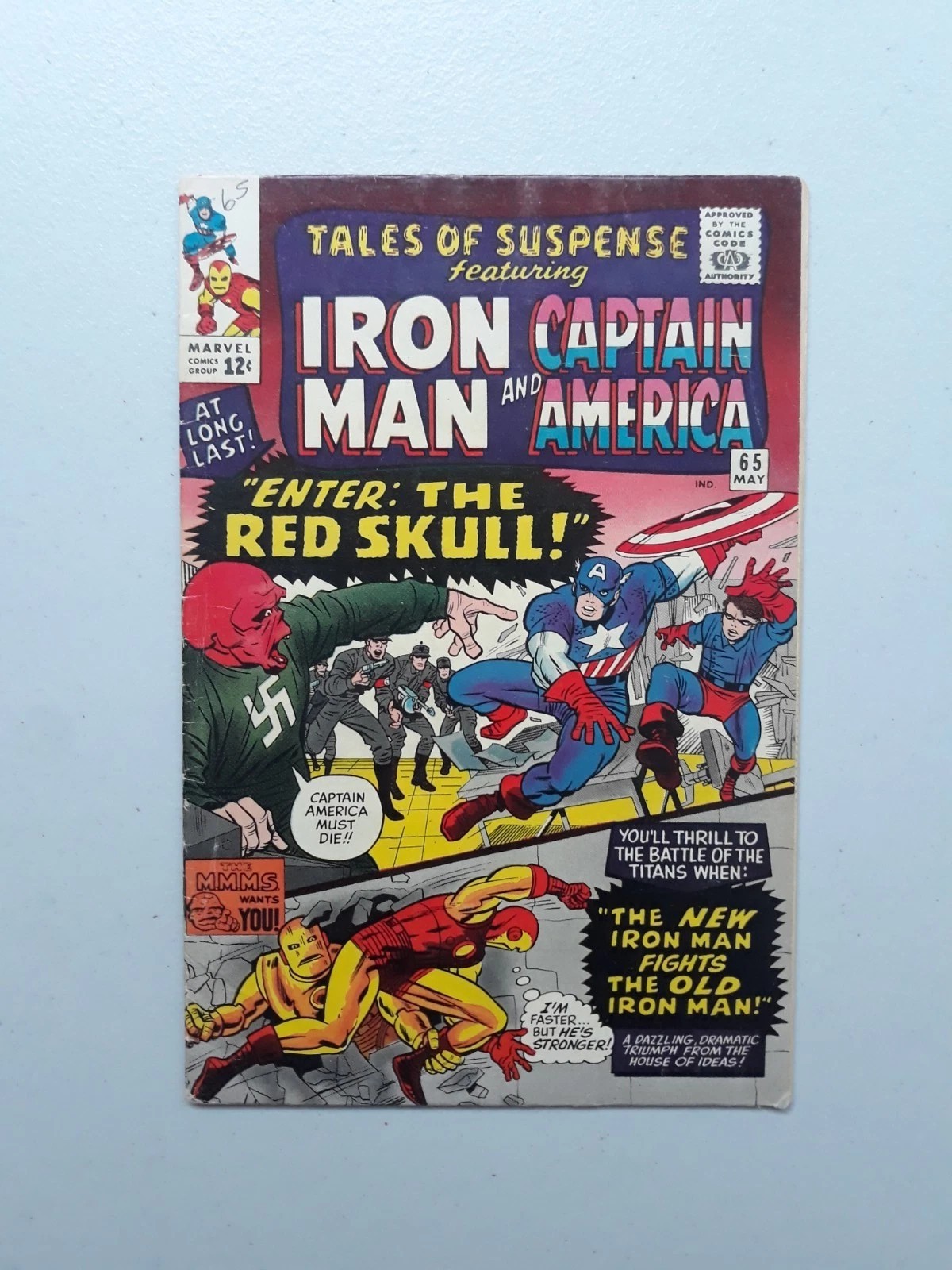 Tales of Suspense 65 Marvel Comics MCU, Captain America, Iron Man 1965 Qualified