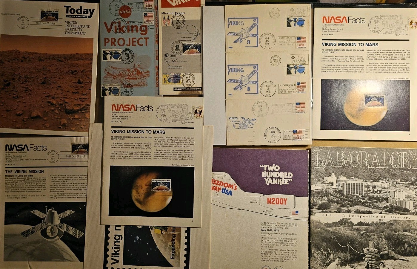 Vintage NASA Estate Archive Viking Mars Apollo Gemini Space Photos + FDC Cancels