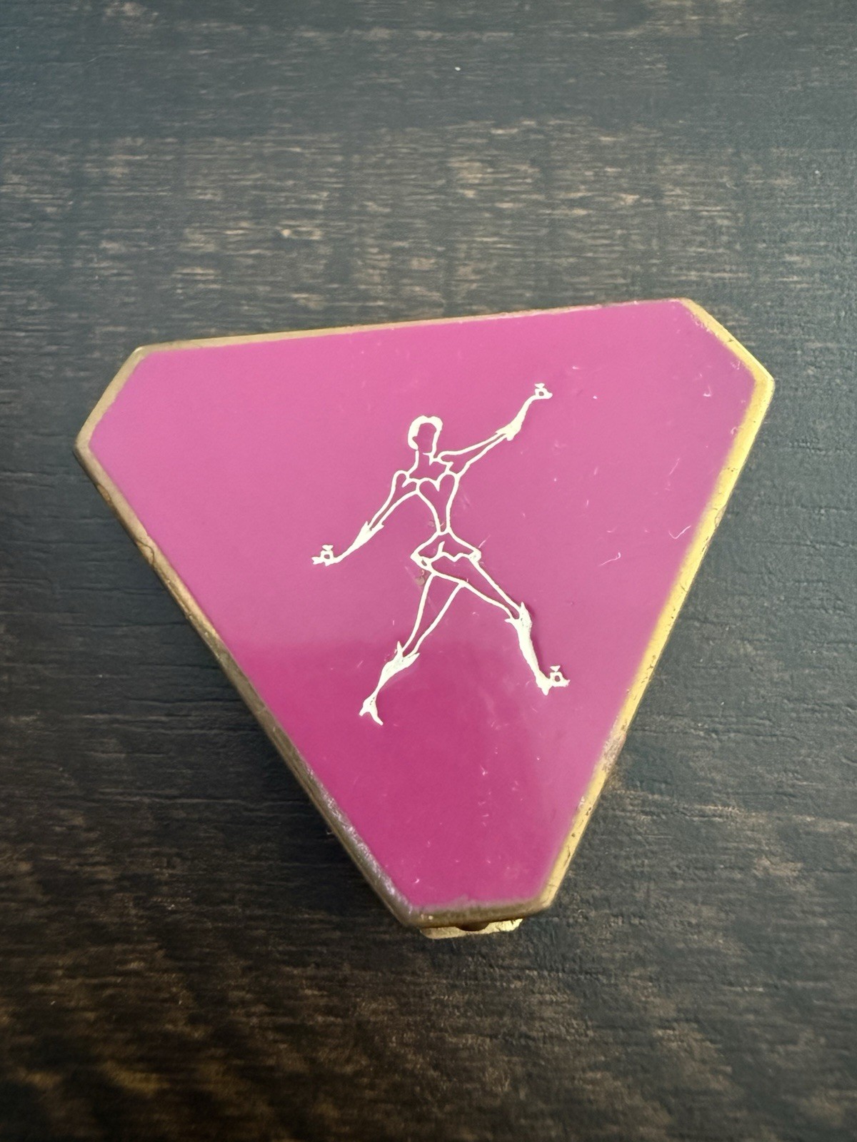 Vintage Schiaparelli Buccaneer Gold Tone Triangle Rouge Compact & Mirror Vintage Schiaparelli Buccaneer Gold Tone Triangle Rouge Compact & Mirror