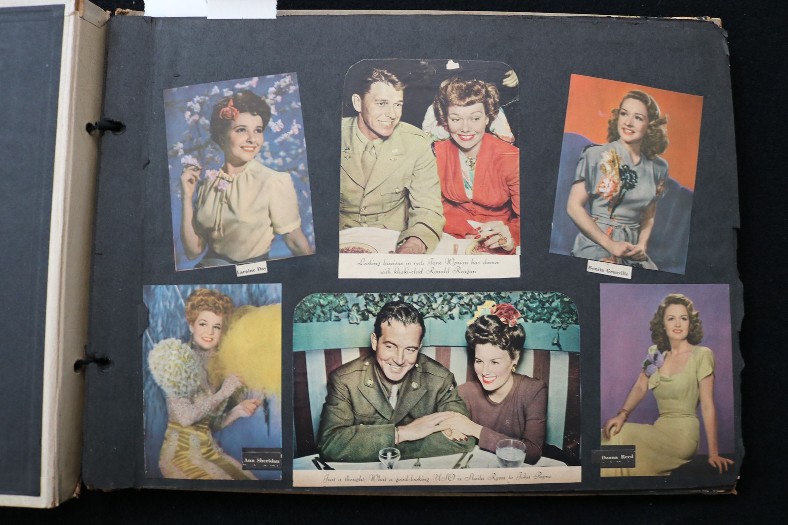 1930'S-1940'S MOVIE STARS SCRAPBOOK - CLARK GABLE - RONALD REAGAN - E 24878