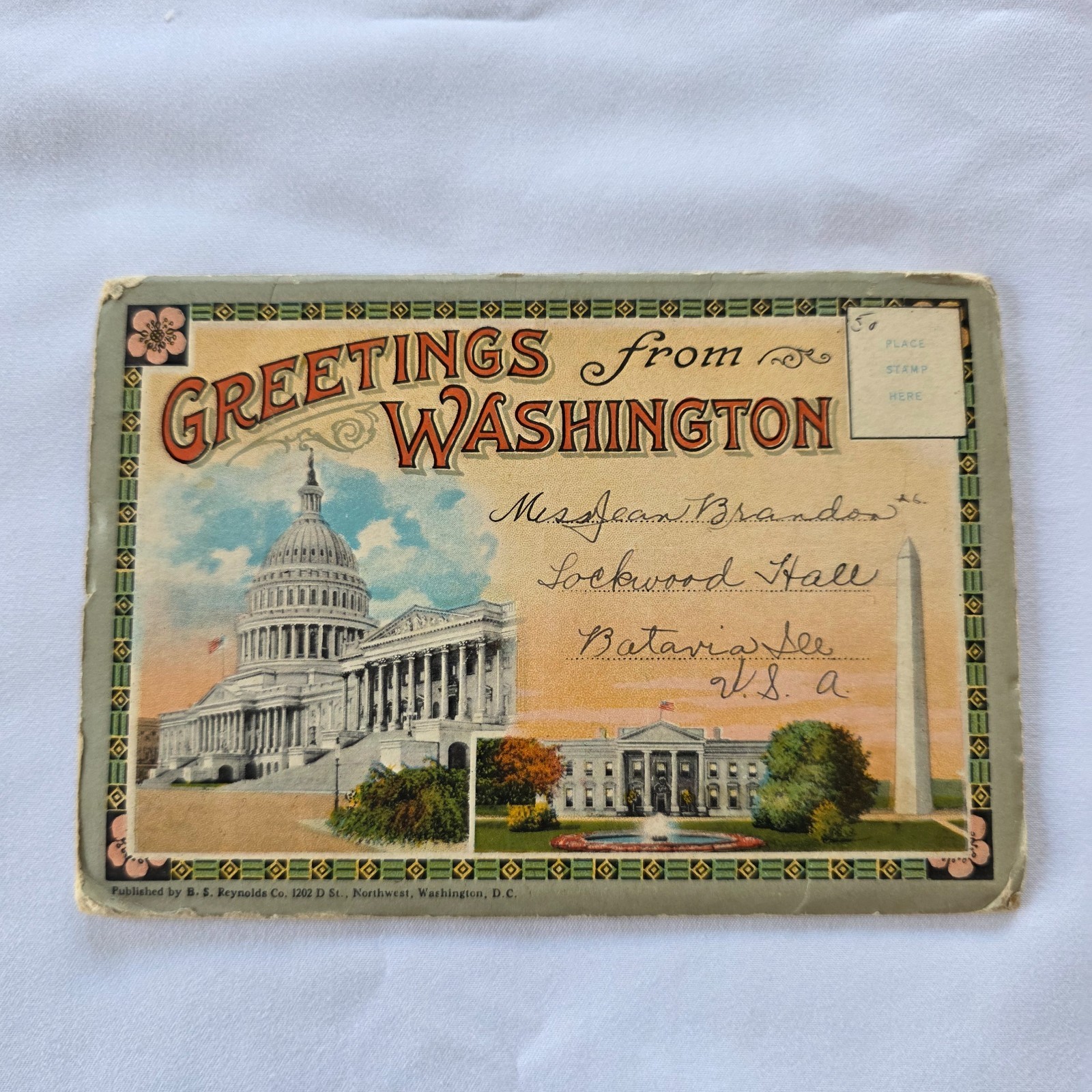 Vintage 1920\'s Foldout Photo Postcard Booklet Washington DC