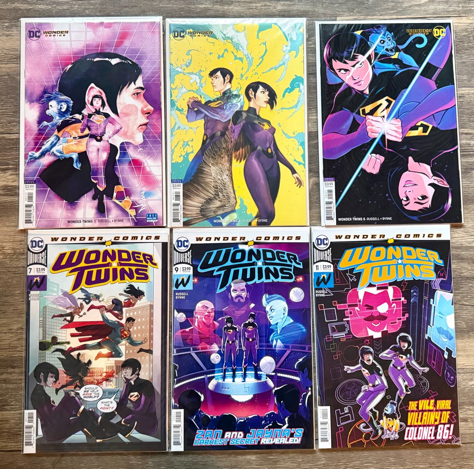 DC Comics Wonder Twins 1-12, complete run by Mark Russell
