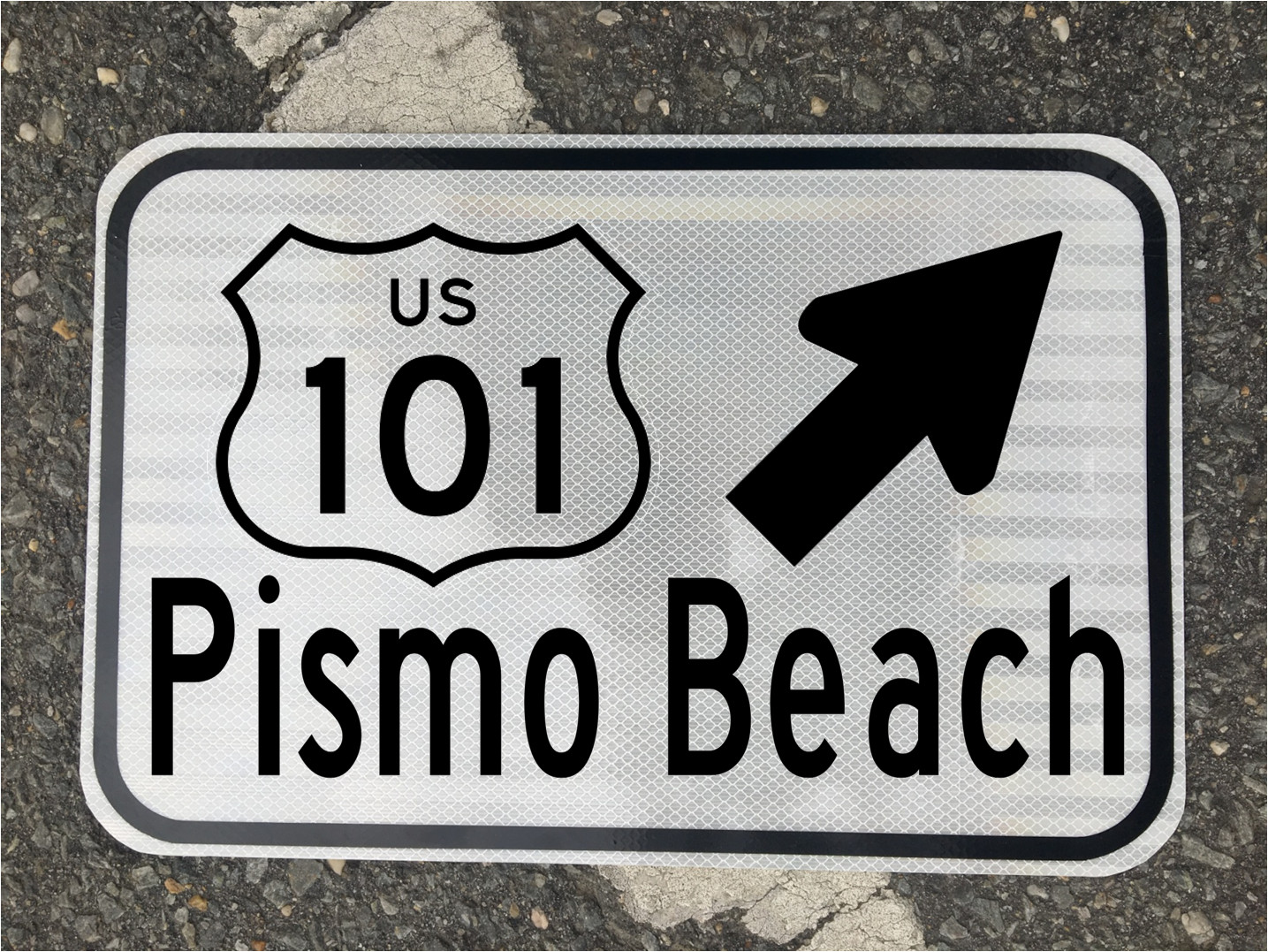 PISMO BEACH California US 101 Highway road sign 12\