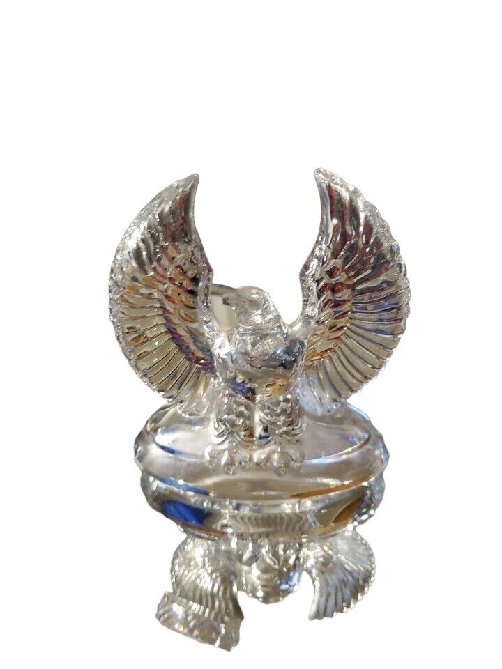Vintage Stolzle Bald Eagle of Power Crystal Figurine Paperweight 5\