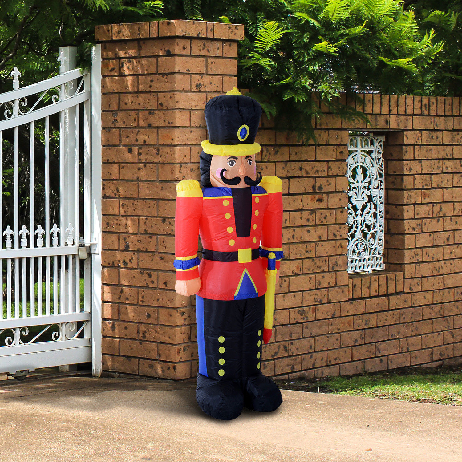 6\' Inflatable Christmas Toy Nutcracker Soldier Blow-Up Outdoor Display w/ LEDs