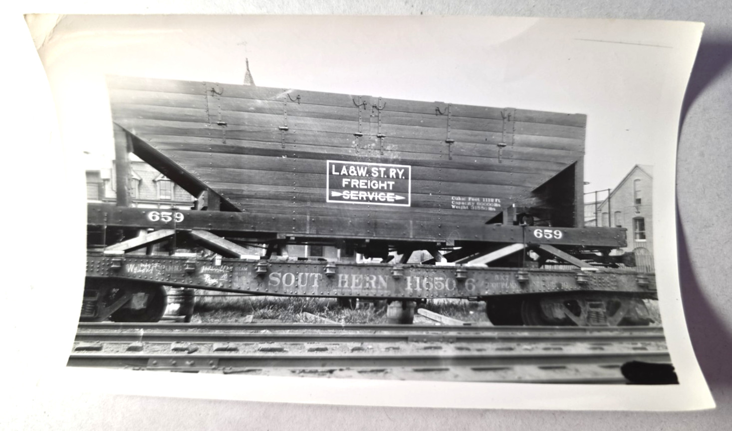 1930s Lewiston Augusta & Waterville Street Ry Coal Motor Car 650 Photo On Flat