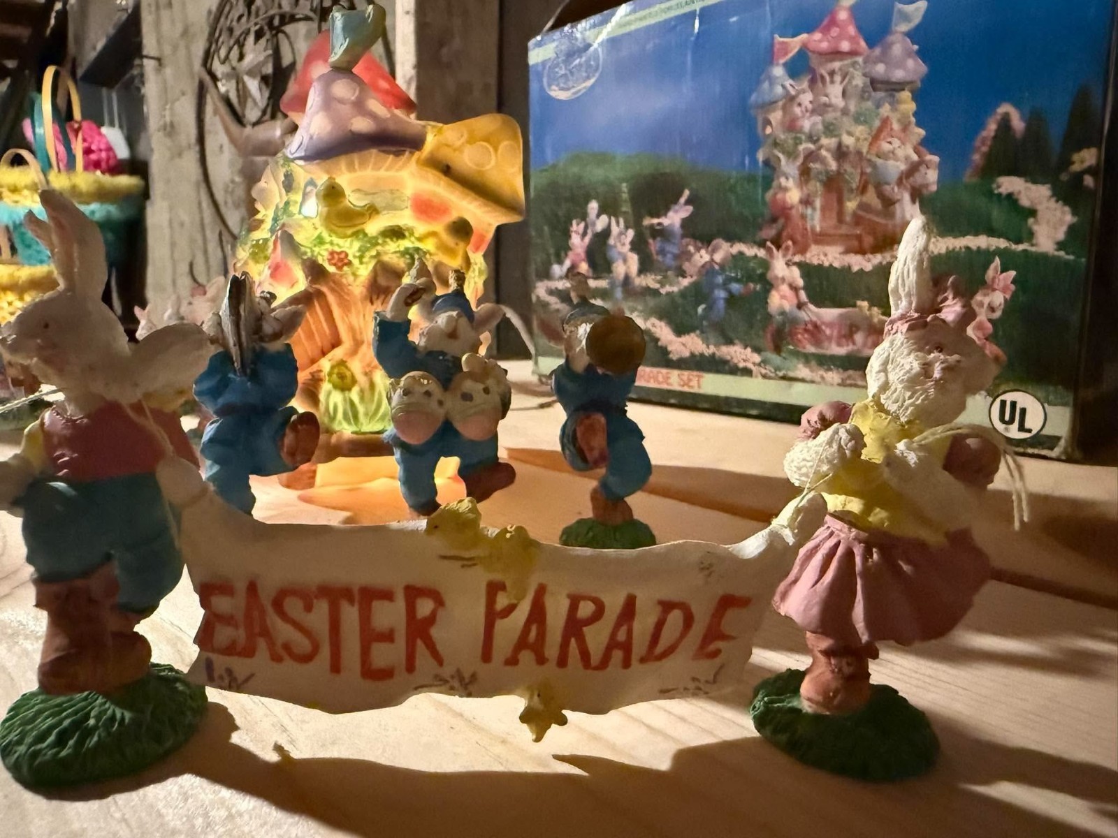  vintage Easter Expressions Hand-Painted Porcelain Lighted Easter Parade