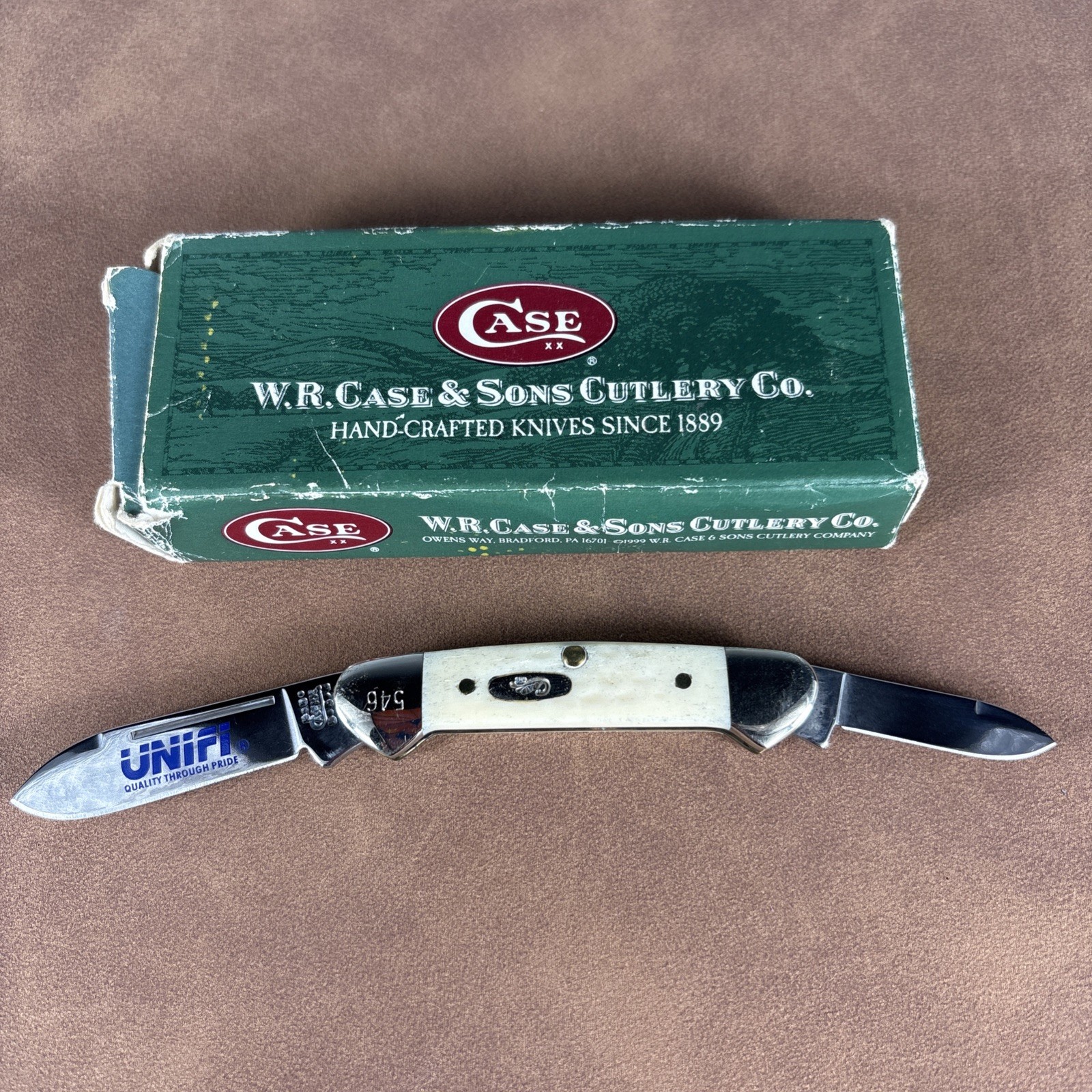 2001 Case XX 62132 SS Jigged Natural Bone Baby Butterbean Knife Mint  Unifi