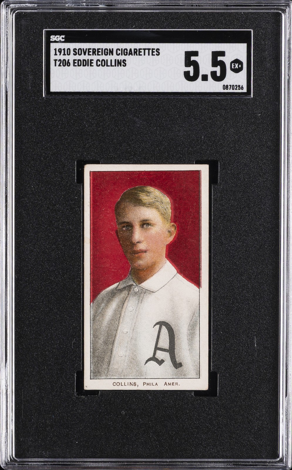 1910 T206 SOVEREIGN CIGARETTES EDDIE COLLINS SGC 5.5