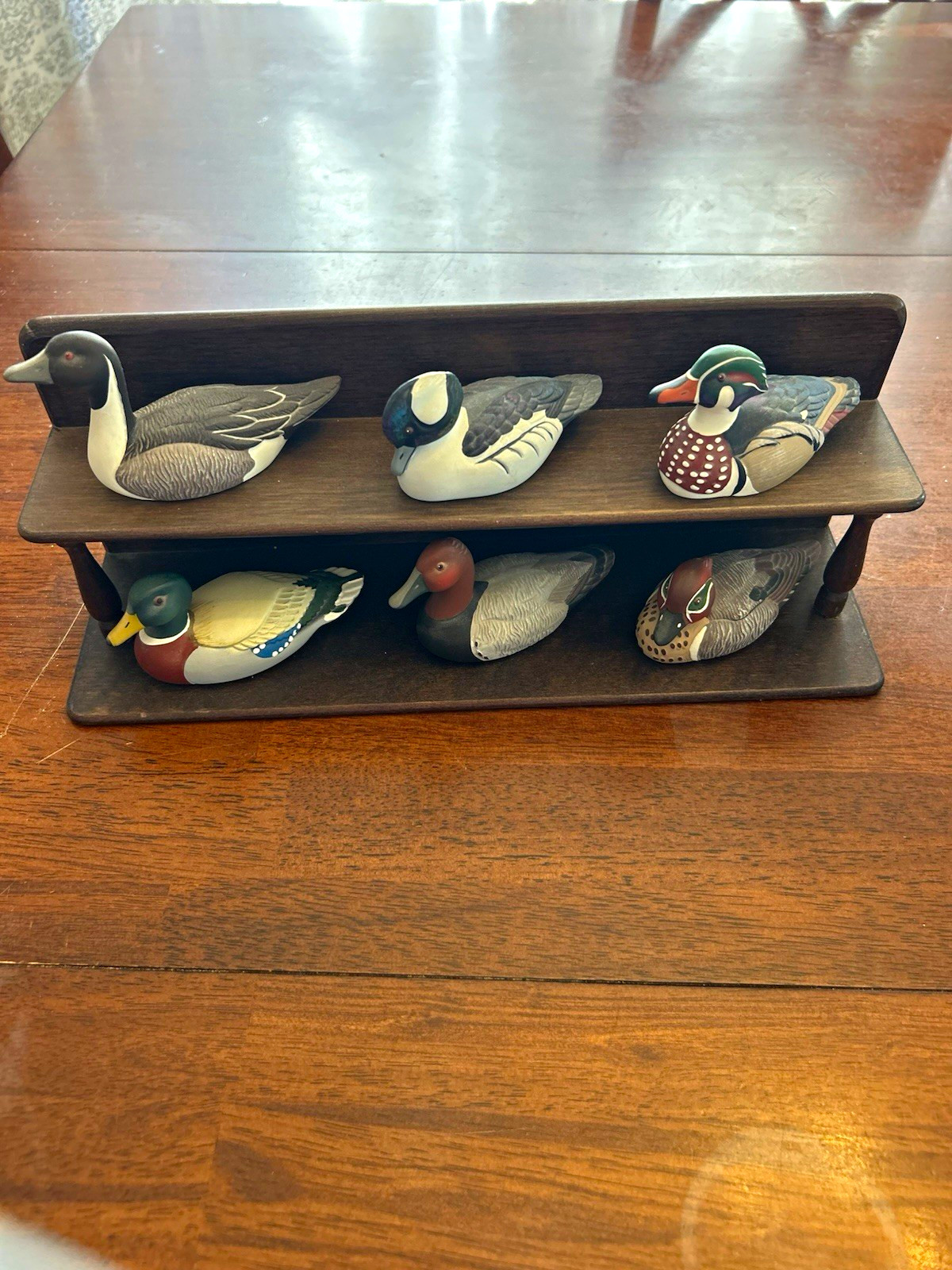 Vintage 1983-1984 Avon Collector Duck Series – Complete Set of 6 w/shelf