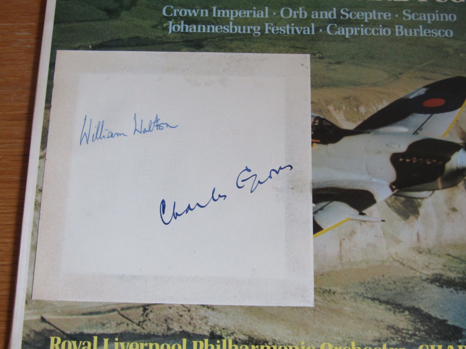 William Walton English Composer Vinyl LP Hand Signed in Person COA Guarantee William Walton English Composer Vinyl LP Hand Signed in Person COA Guarantee