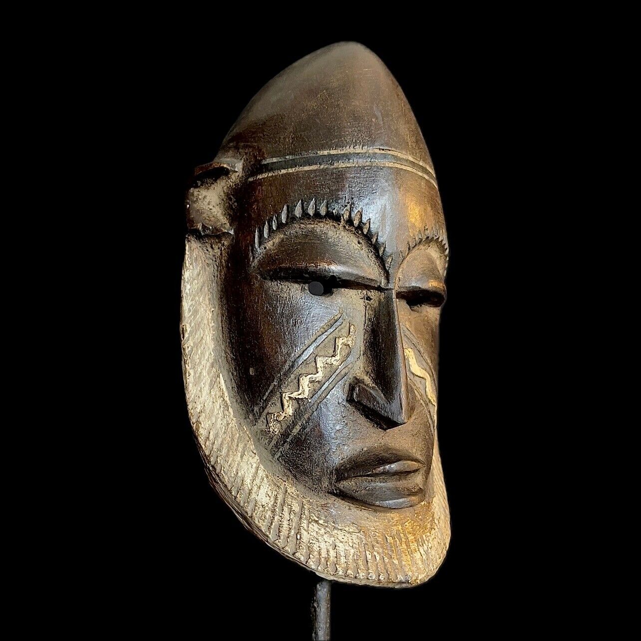 Nigeria African Nigerian Igbo Wood Carved Maiden Spirit Mask IGBO Mask-9521