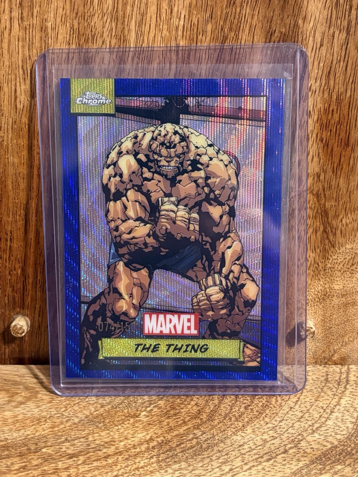 2024 Topps Chrome Marvel The Thing #10 Blue Refractor /150