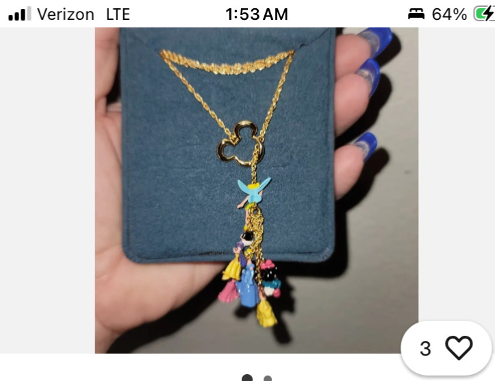 Bradford Exchange Ultimate Disney 7 figurine gold tone enameled chain