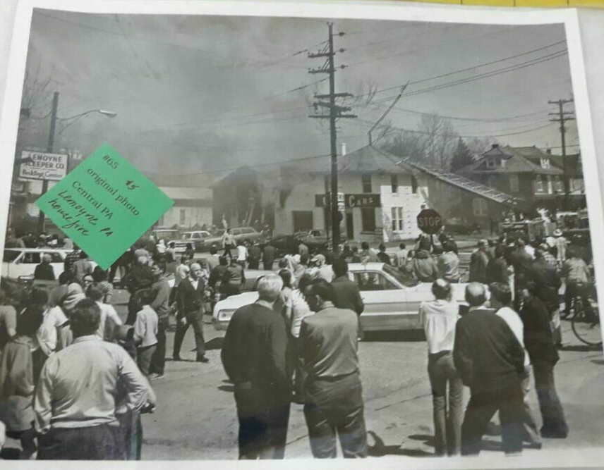 Vintage B&W Photo House Fire in Central PA ~ Ships FREE