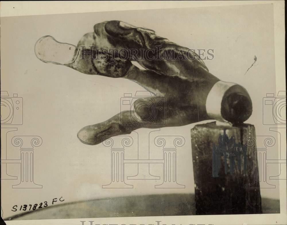 1916 Press Photo Meteor piece on display - kfx48955