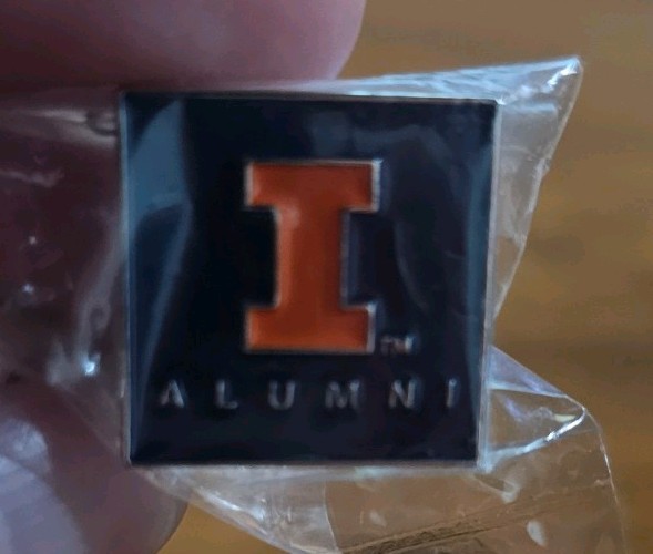 University Of Illinois Alumni Pin And 2 Alumni Stickers