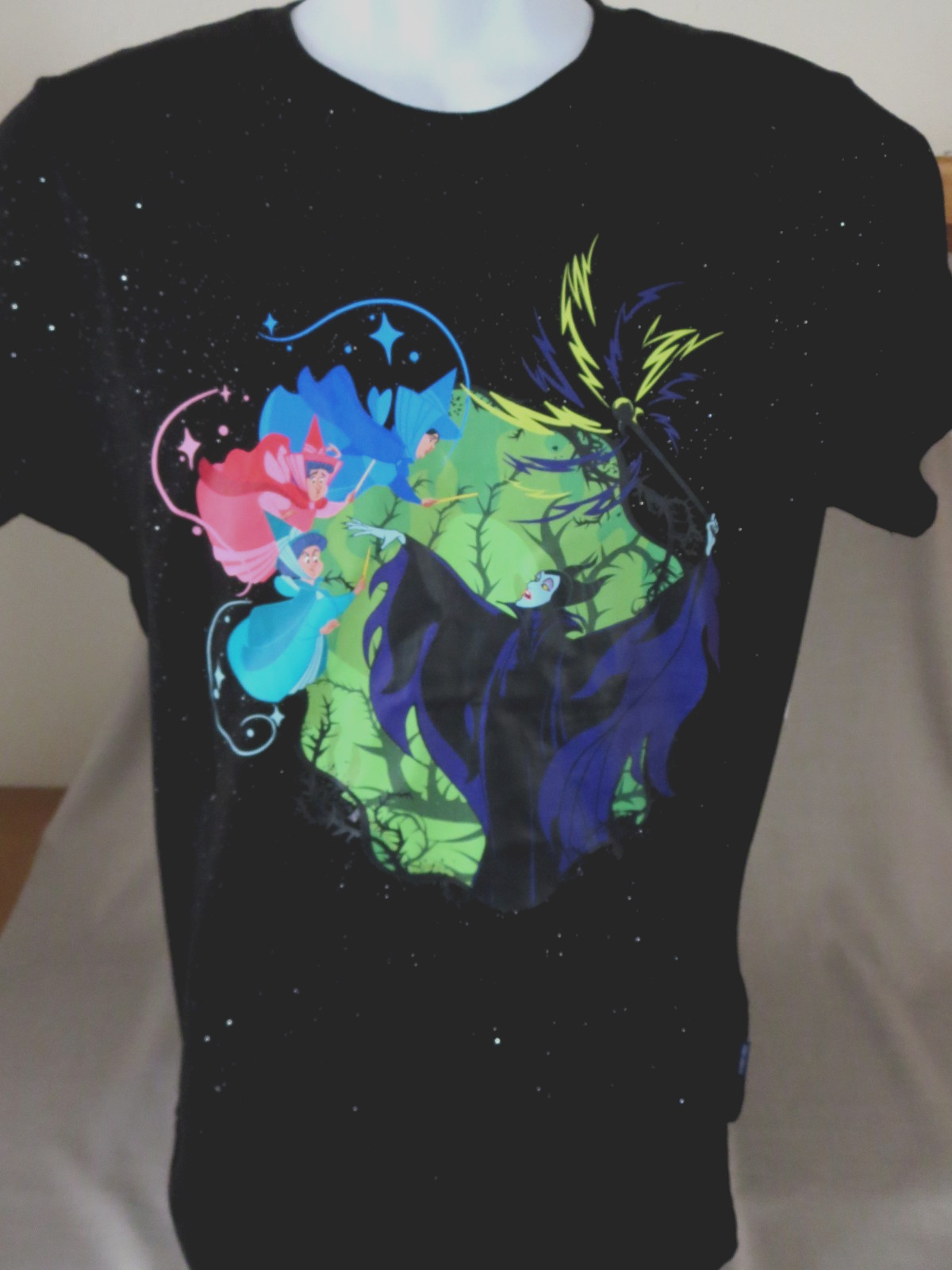 New D23 2026 Sleeping Beauty Maleficent Black Glitter Spirit Jersey Size Large New D23 2026 Sleeping Beauty Maleficent Black Glitter Spirit Jersey Size Large