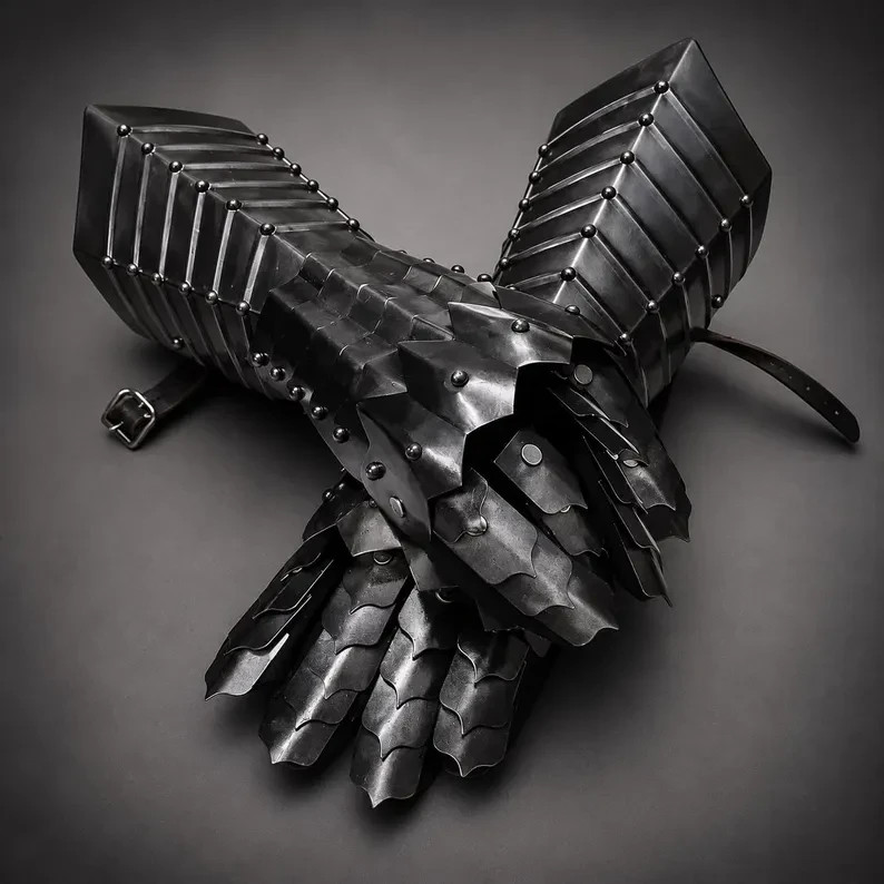 Nazgul Black King Gauntlets-Gothic Gauntlets, Steel Gauntlets, Medieval Gloves Nazgul Black King Gauntlets-Gothic Gauntlets, Steel Gauntlets, Medieval Gloves