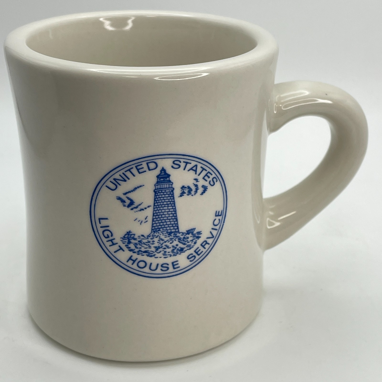 VTG US Light House Service Coffee Mug Ceramic Diner Style 10oz Restaurant Ware
