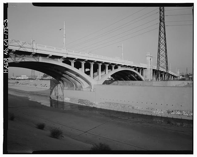Photo:Los Angeles CA First Street Bridge 1930s Los Angeles River HABS