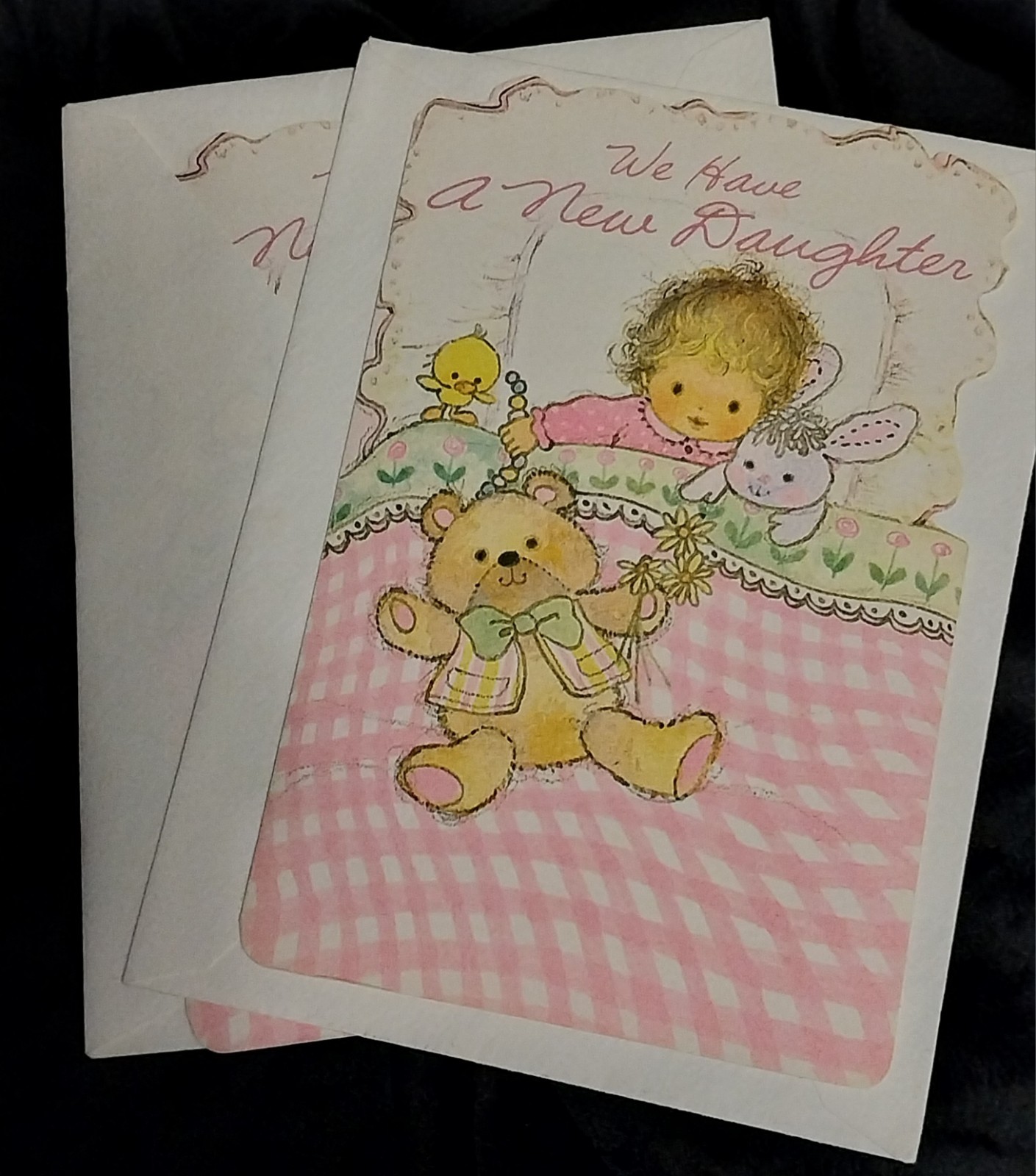 Vintage unused card American Greetings 1973 We Have A New Daughter Vintage unused card American Greetings 1973 We Have A New Daughter