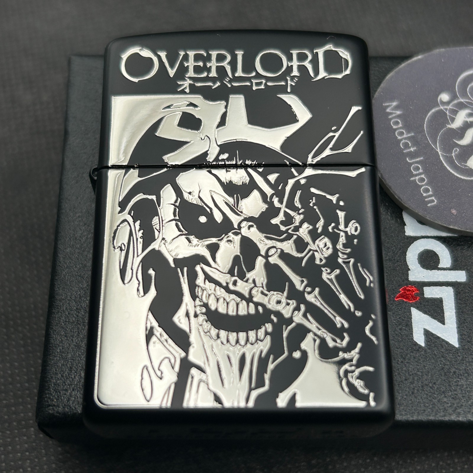 Zippo Overlord Ainz Ooal Gown Albedo Black Brass Regular Anime Lighter Japan