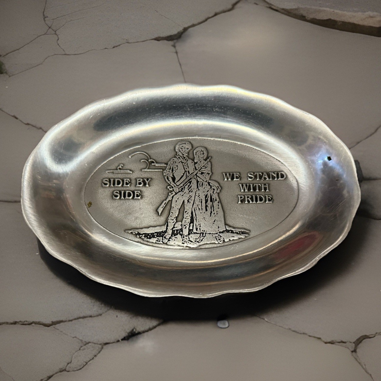 VTG Pewtarex Pennsylvania “Side By Side We Stand With Pride” Tray USA MCM