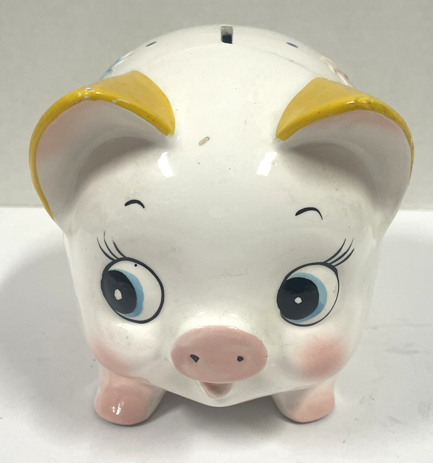 Vintage NORLEANS Ceramic Pig Piggy Coin Bank 5 1/4