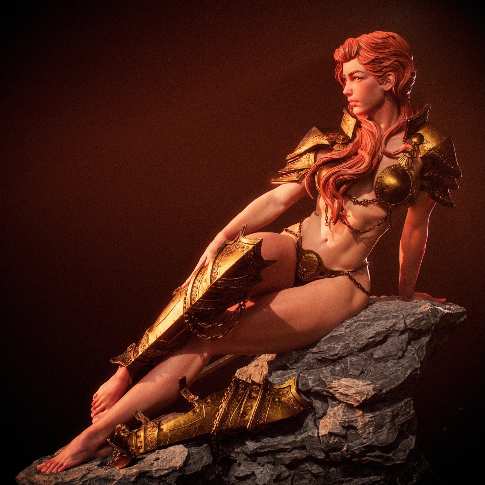 1:8 The Ember Queen Fantasy Fan Art UNPAINTED High Quality Garage Kit