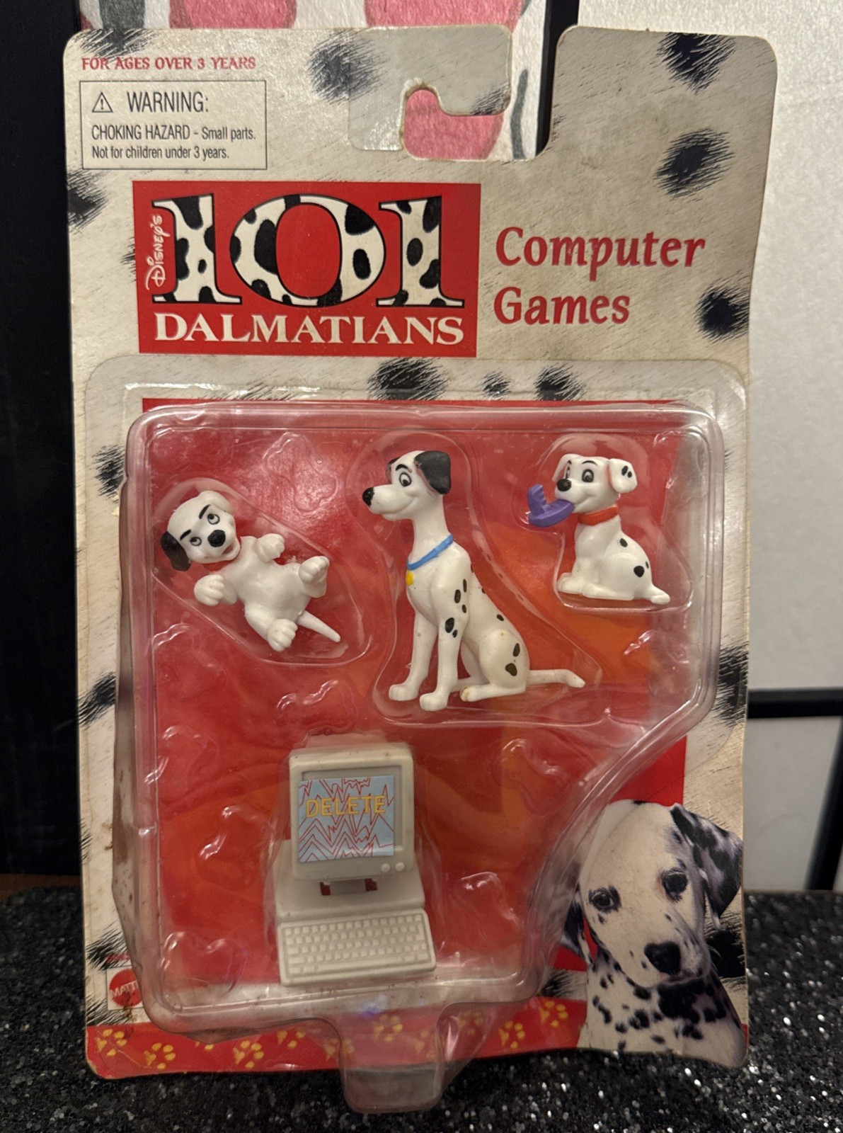 Mattel Disney 101 Dalmatians Computer Games Dog Figures Set Vtg Sealed Package