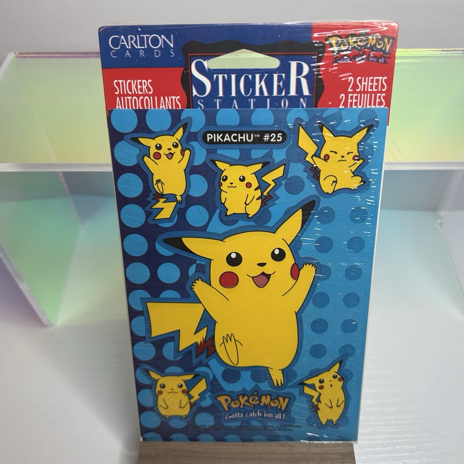 Vintage Pokemon Pikachu Stickers 2 Sheets American Greetings Made USA 1999