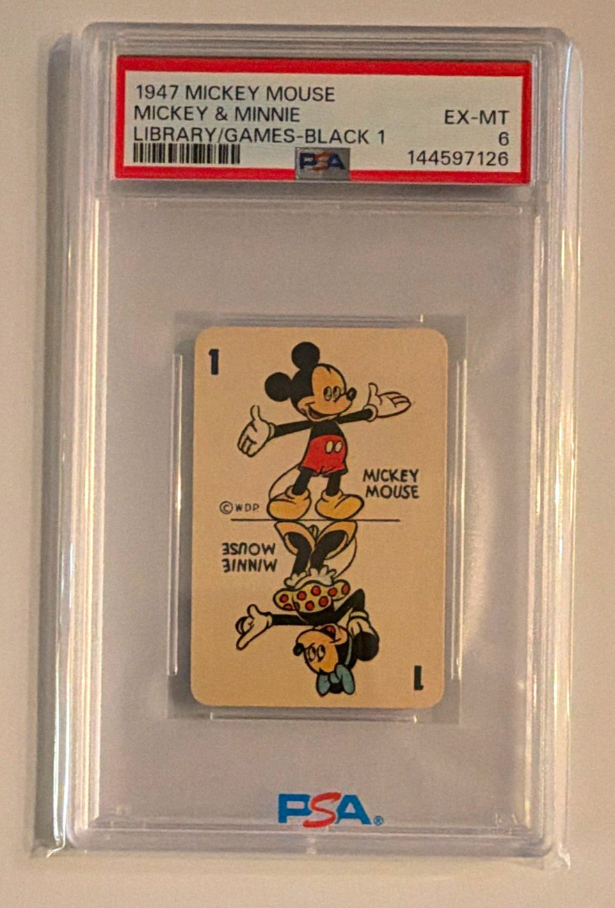1947 Mickey Mouse & Minnie Library Games Black #1 PSA 6 EX-MT Disney Russell