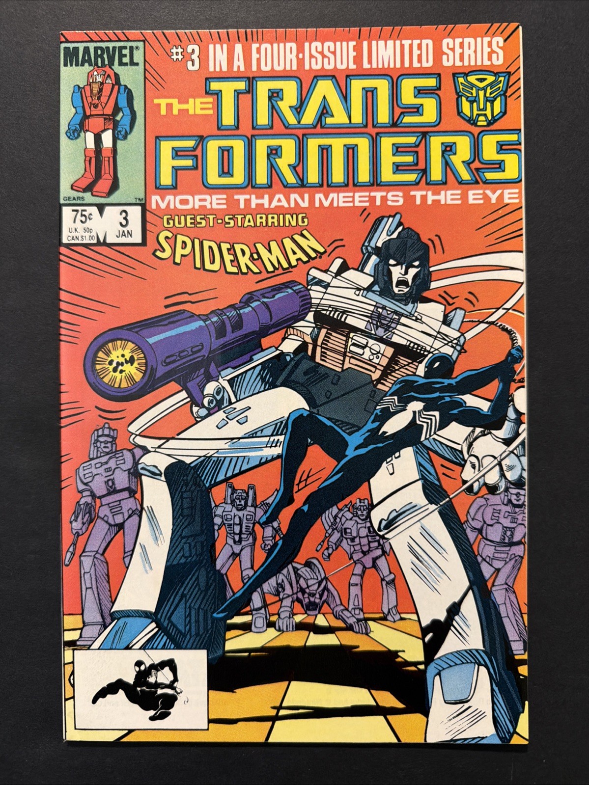 Transformers #3 1984 KEY Spider-Man crossover Marvel Comics 9.0 Transformers #3 1984 KEY Spider-Man crossover Marvel Comics 9.0