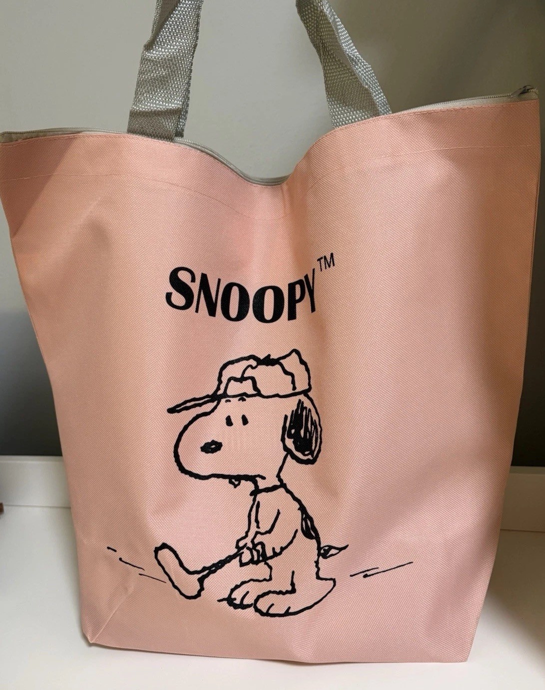 Peanuts Snoopy Large Tote Bag with Zipper Peanuts Snoopy Large Tote Bag with Zipper