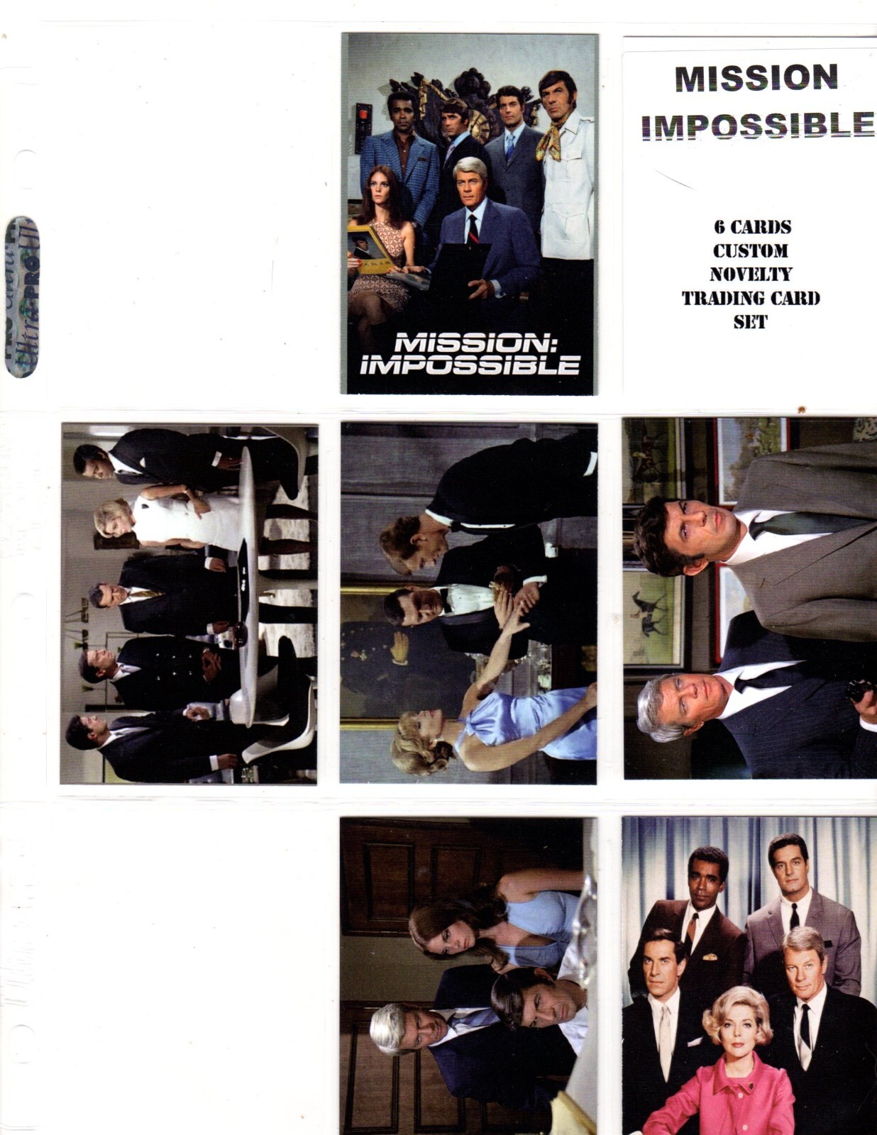 MISSION IMPOSSIBLE    CUSTOM   NOVELTY TRADING CARD 6 CARDS   SET