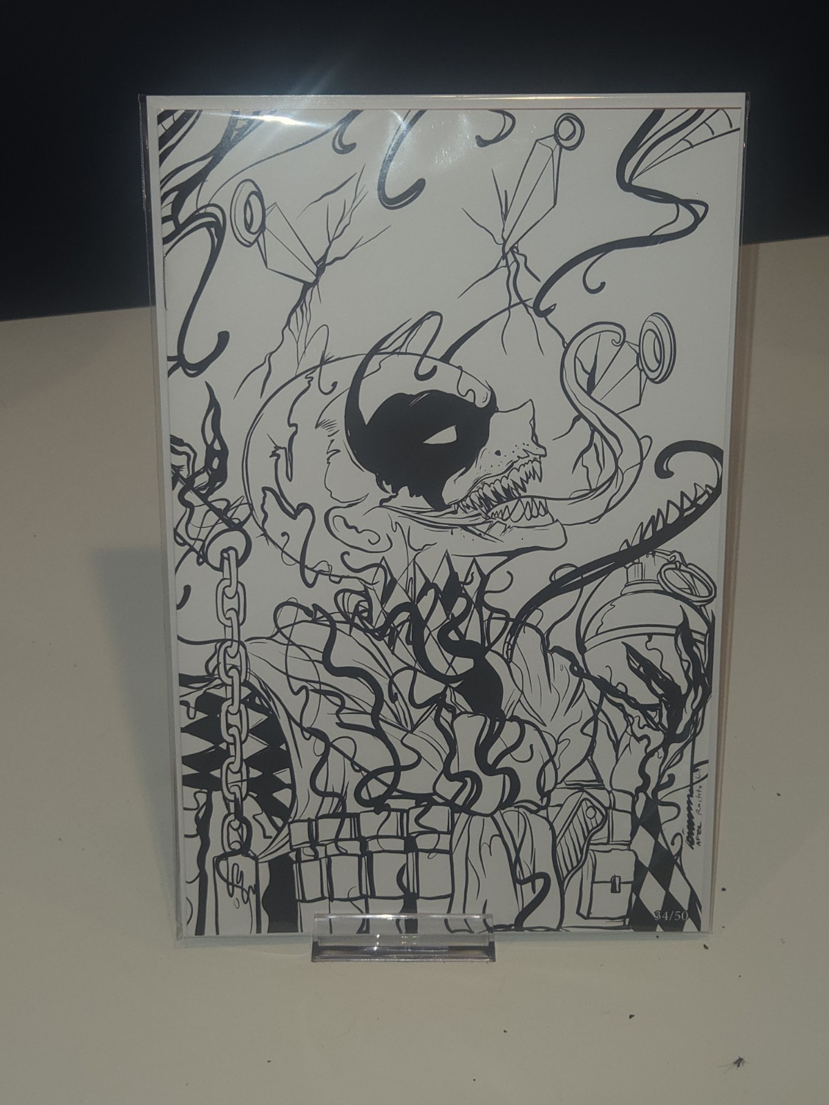 Gorkem Demir Venomized Absolute Batman B&W  34/50 SDCC