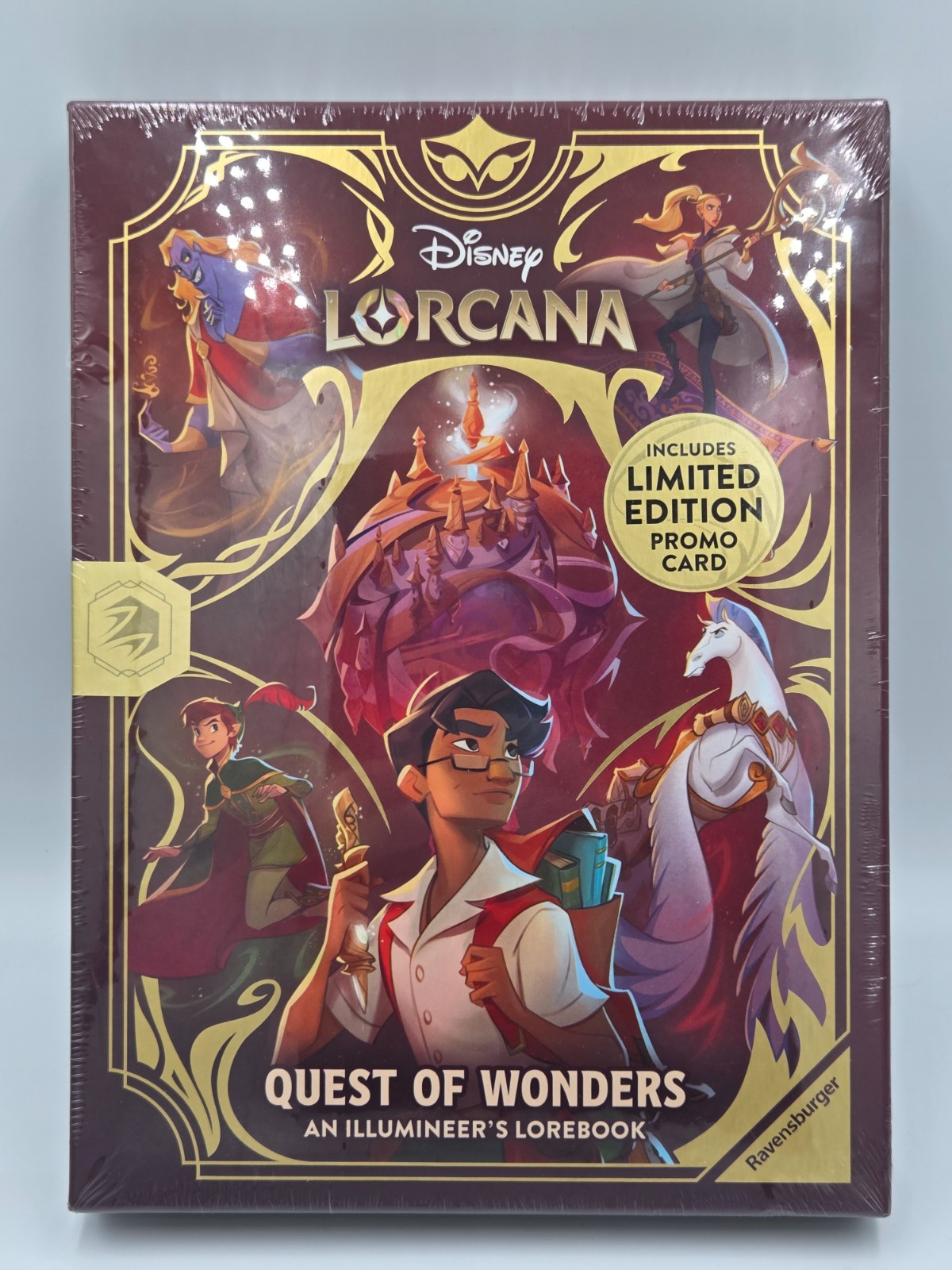 Disney Lorcana Quest Of Wonders Illumineers Lorebook with Pegasus Promo - SEALED