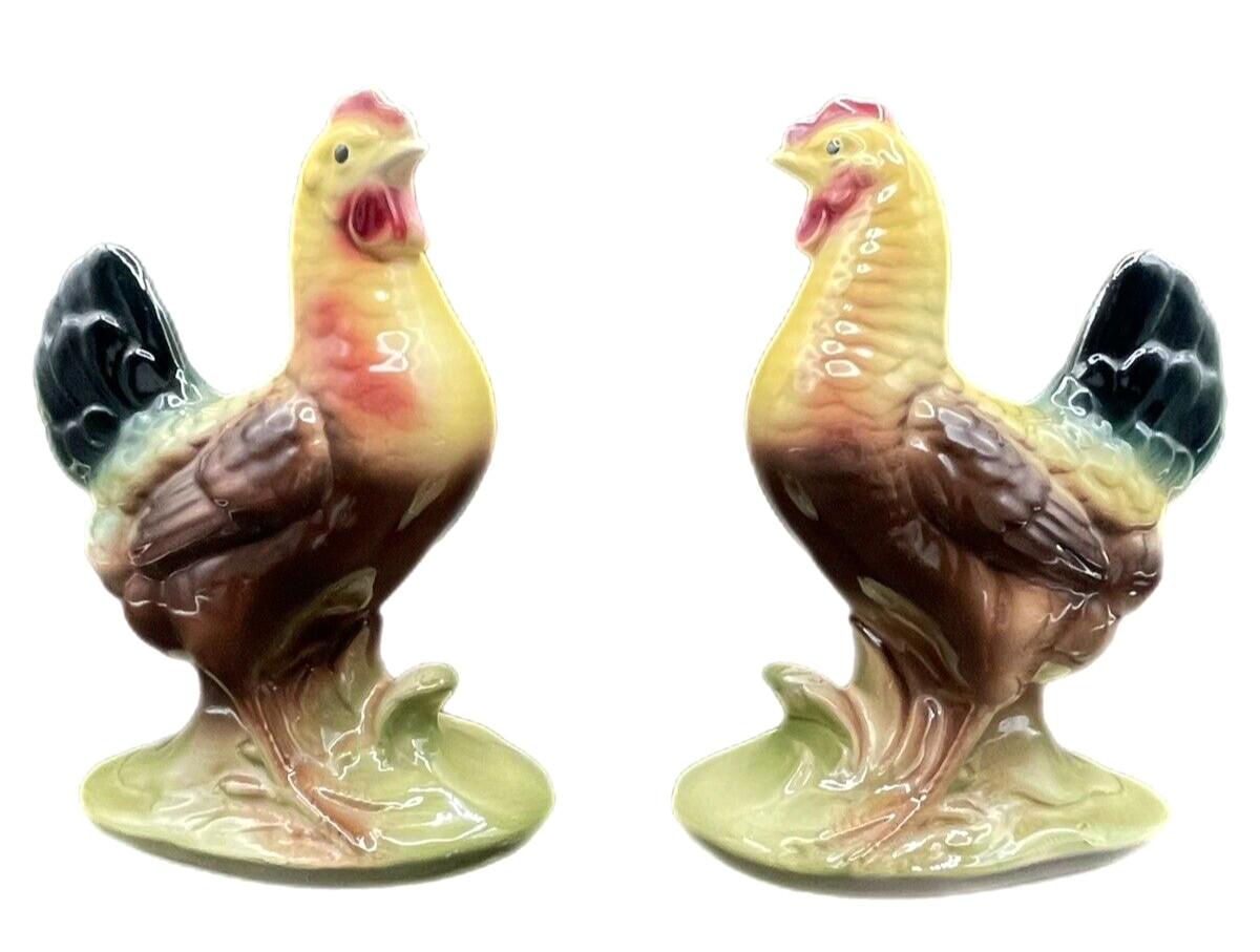 Vintage Royal Windsor Standing Hen Chicken Ceramic Figurines (2)