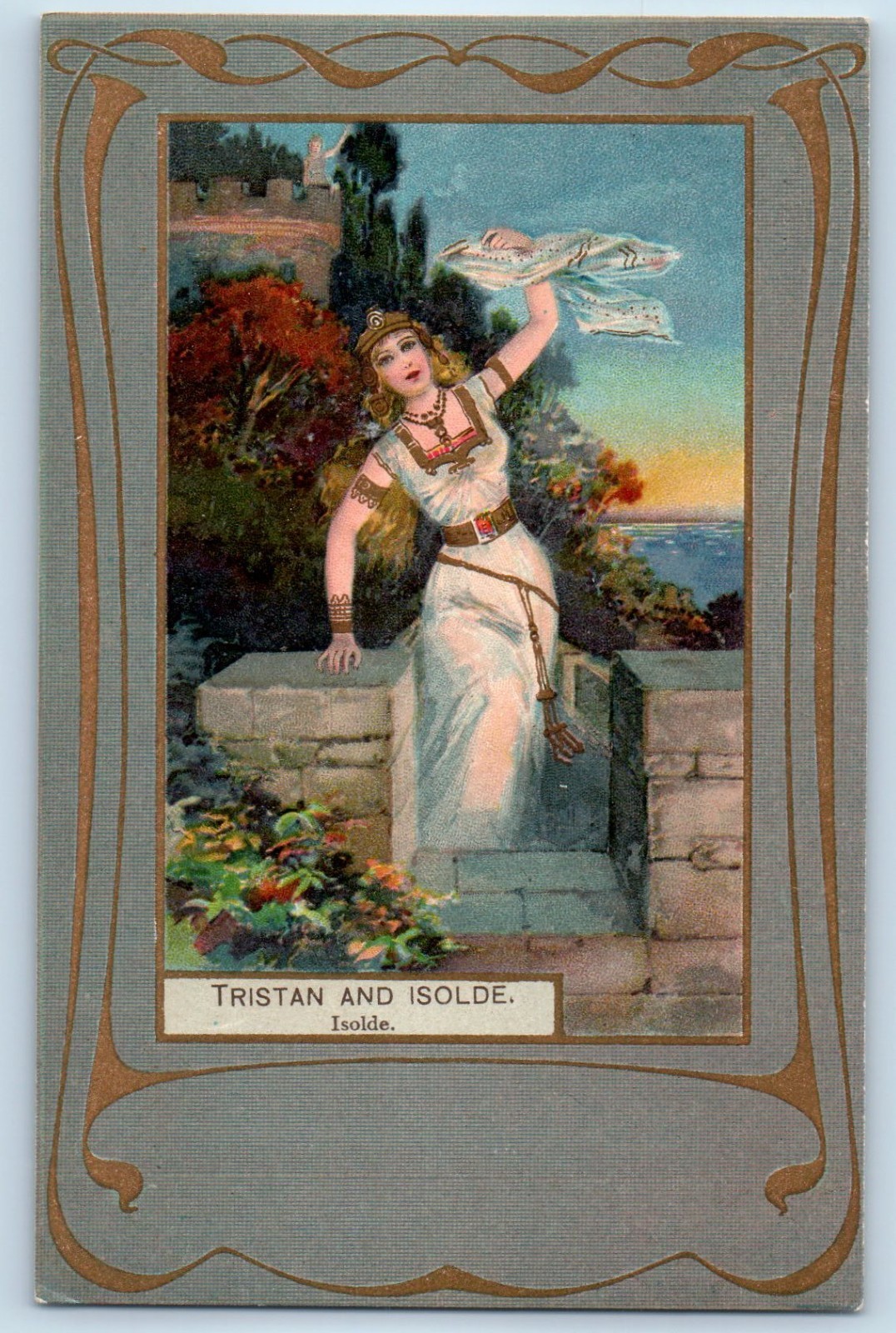 c1905 Tristan And Isolde Wagner Opera Art Germany Tuck Unposted Antique Postcard